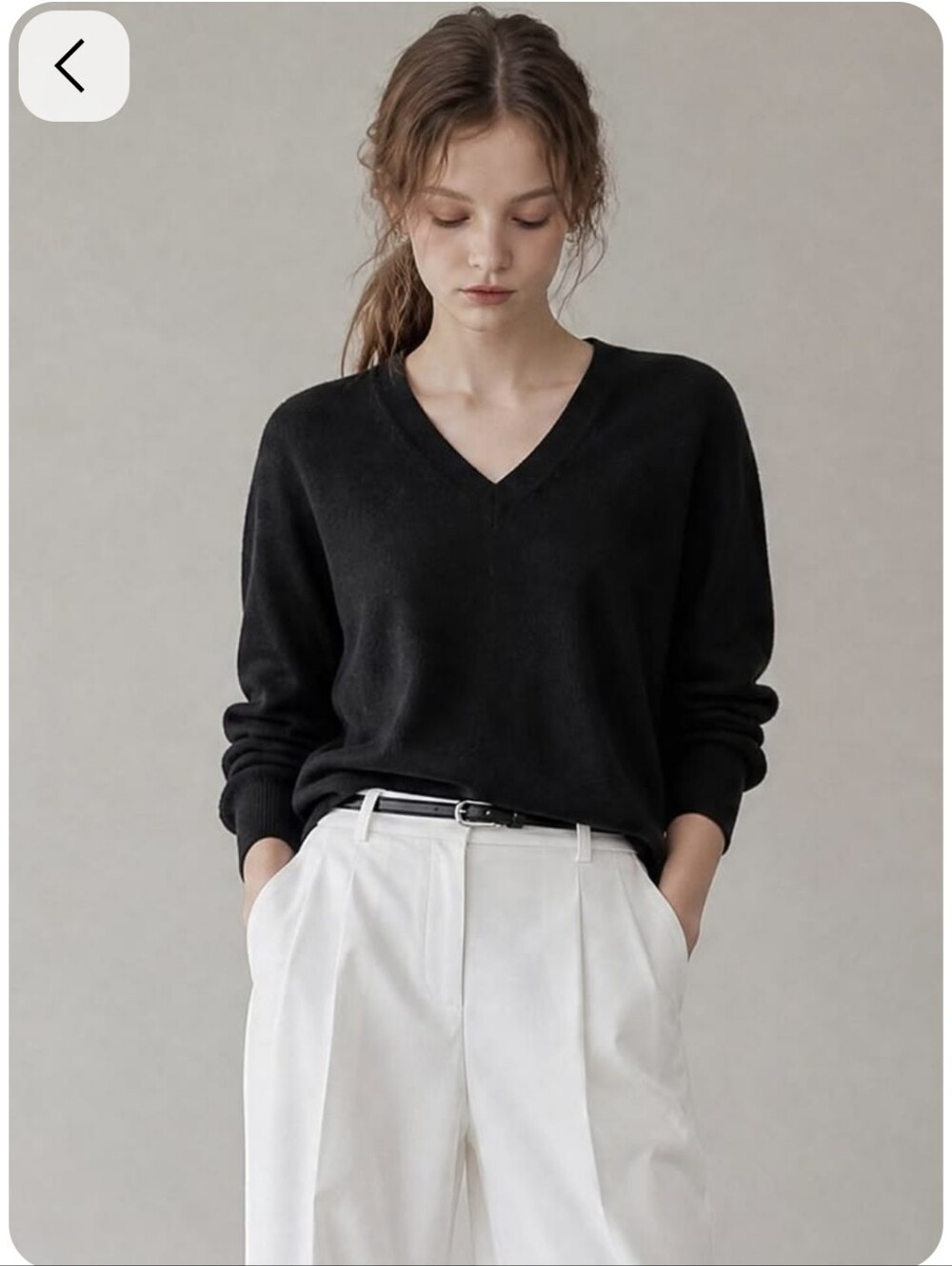 Burberry London sweater fine merino wool lagenlook minimalist Vneck…